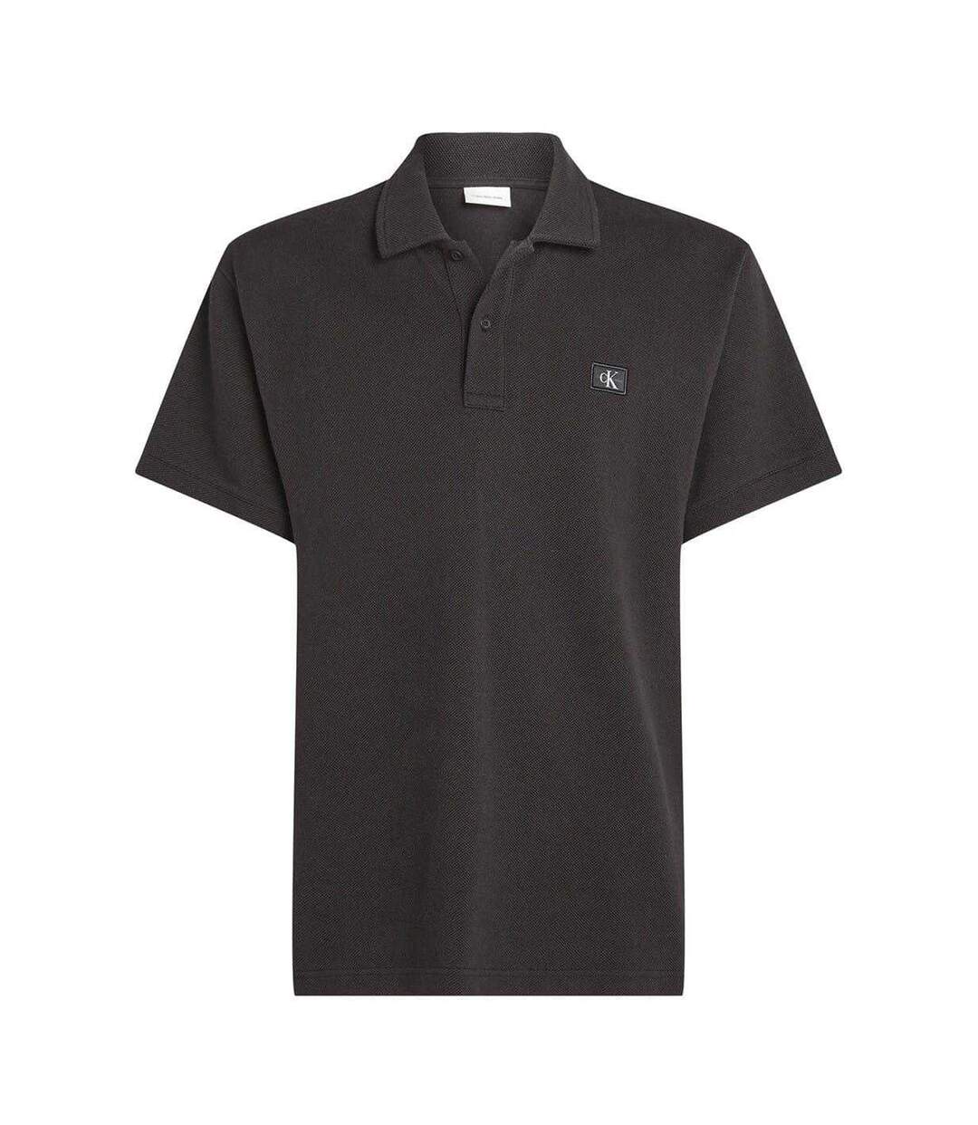 Mens Regular Short-sleeved Polo Shirt Black Calvin Klein-2