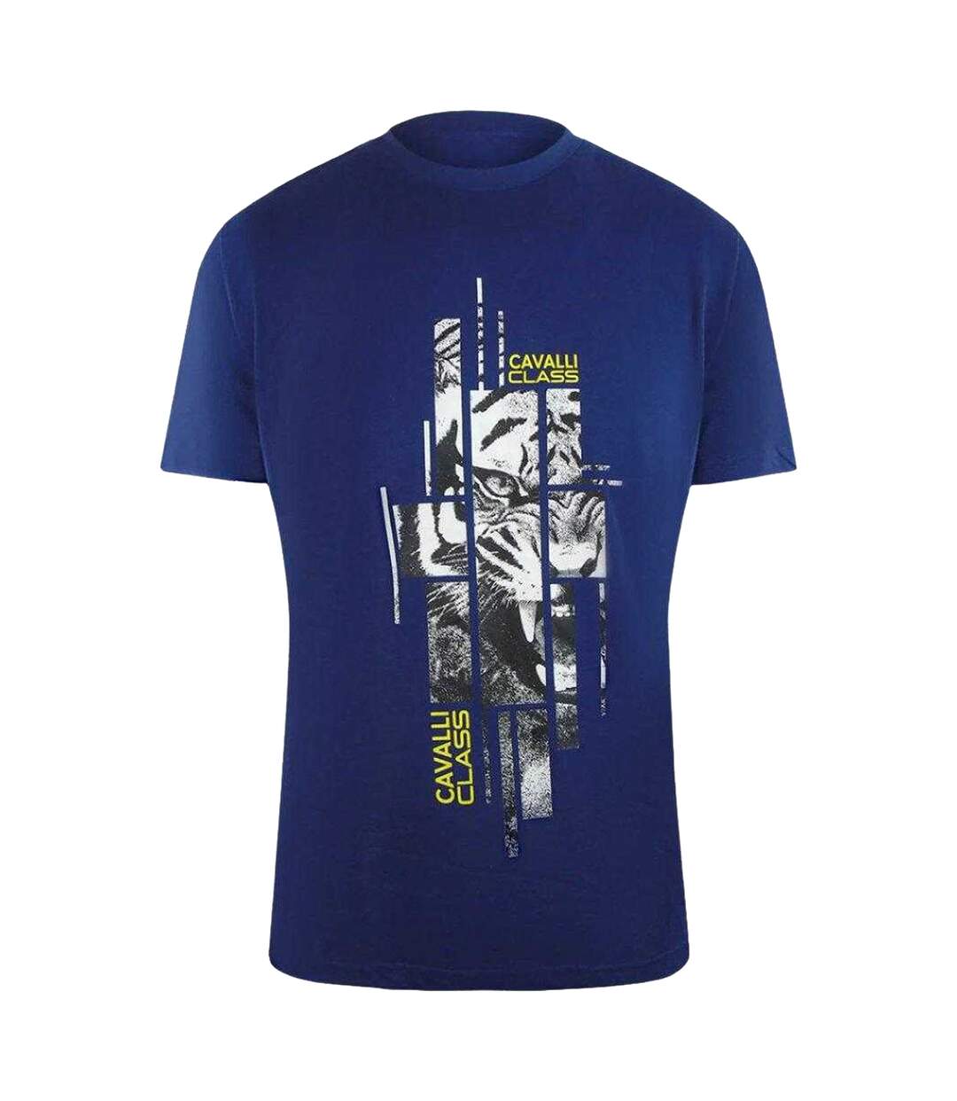 T-shirt Motif Abstrait Homme Bleu Cavalli Class-1