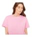 T-shirt Court Manches Courtes Femme Rose Be You-3