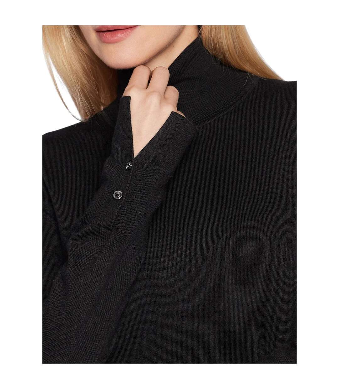 Pull Golf Femme Noir Guess-3