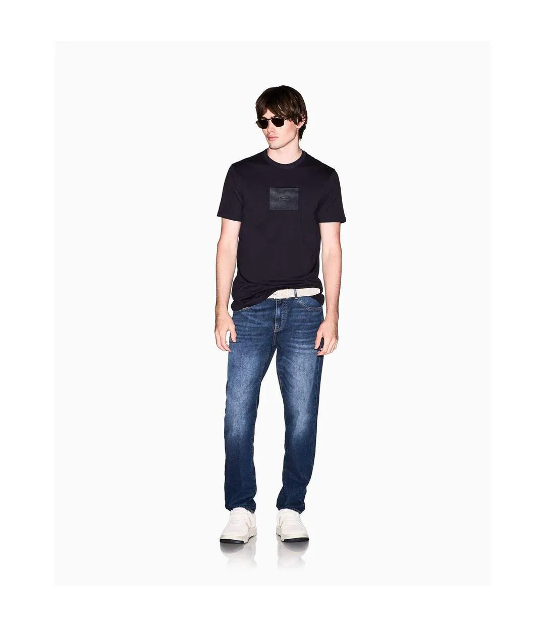 T-shirt Motif/style Imprimé Intégral Homme Bleu Marine Sombre Armani Exchange-3