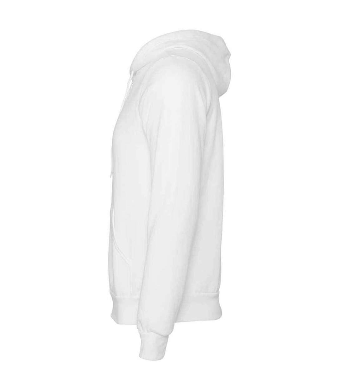 Sweat à capuche zippé en polycoton unisexe pour adultes dtg blanc Bella + Canvas-3