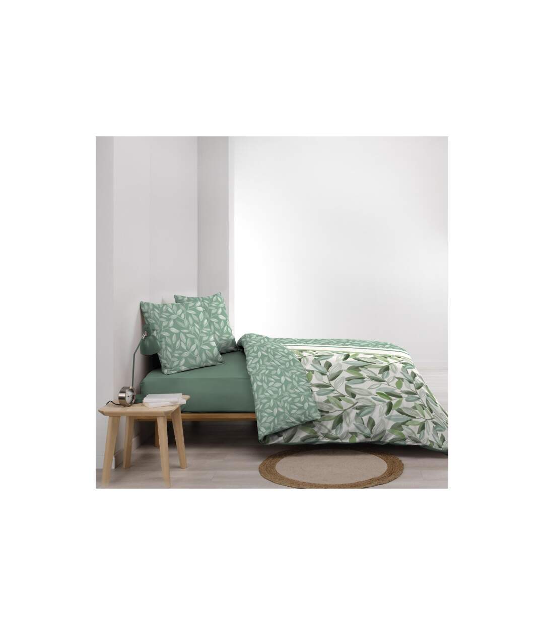 Parure de Lit 3 Pièces Eleonore 240x220cm Vert-3
