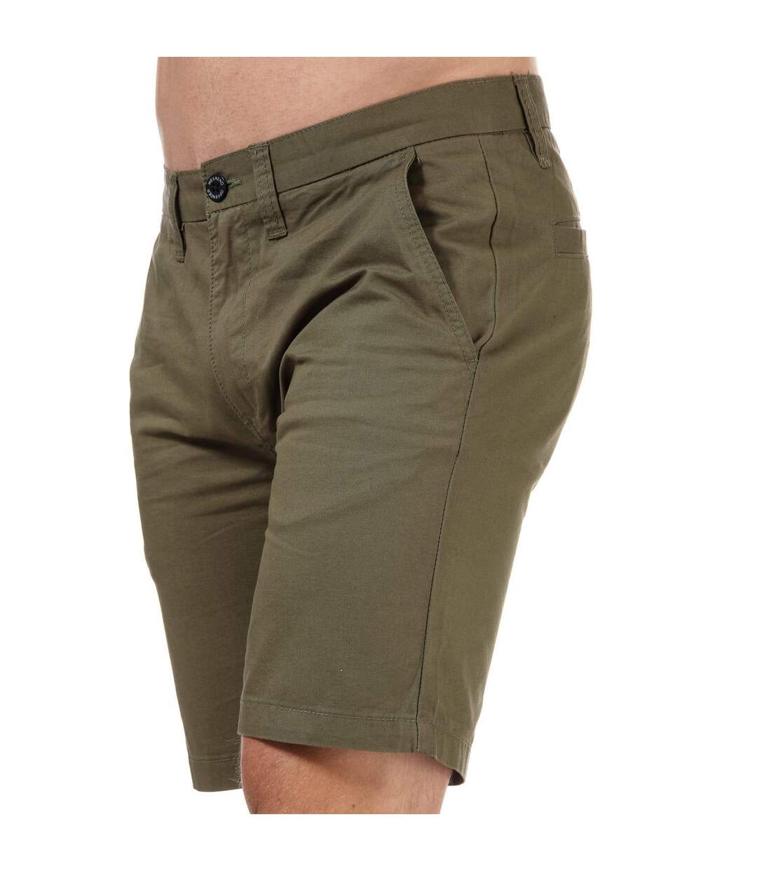 Mens Dillenger Cotton Twill Shorts Khaki Weekend Offender-4