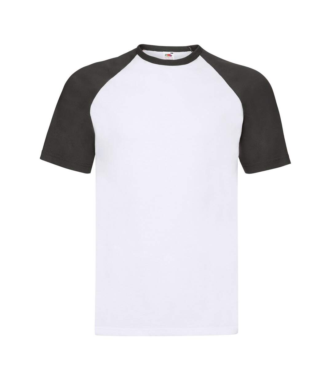 T-shirt Adulte Blanc Noir Fruit Of The Loom-1