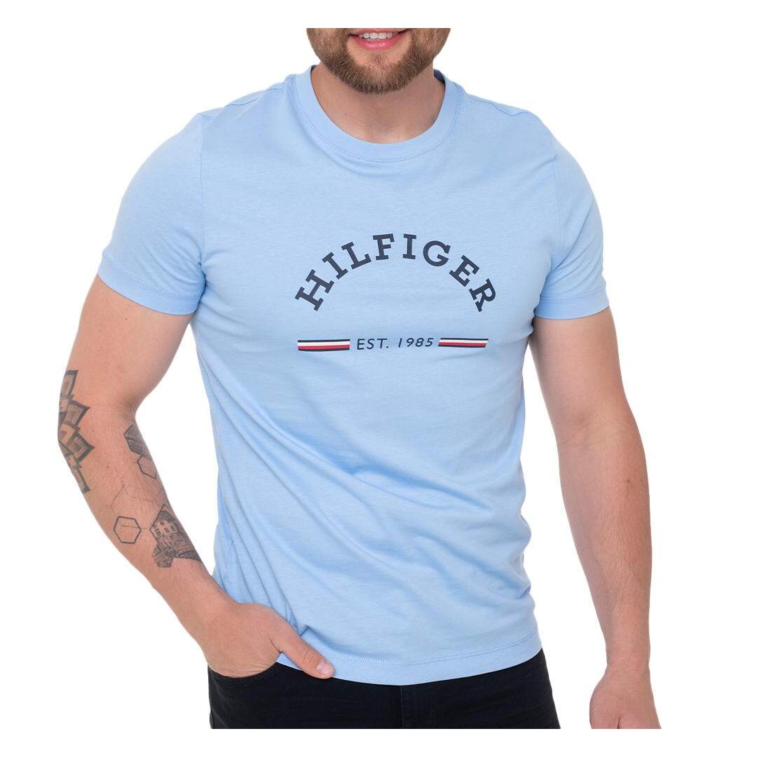 T-shirt Bleu Ciel Homme Tommy Hilfiger Chest - L-1