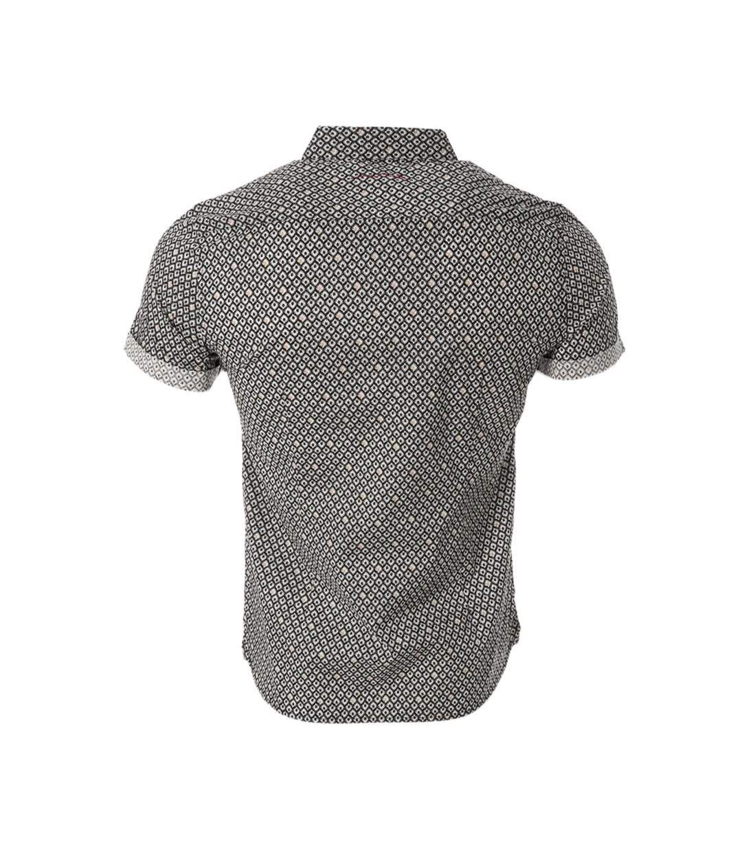 Chemise noire à motifs homme teddy smith cut mc 10711556d - m-2