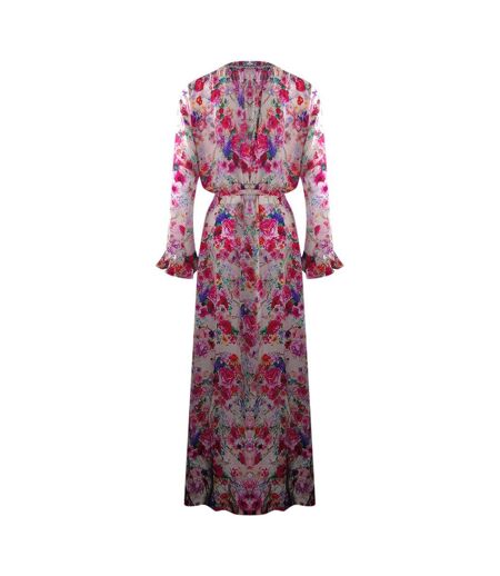 Womens/ladies Rosetto Gardenia Silk Robe Multicoloured Inoa