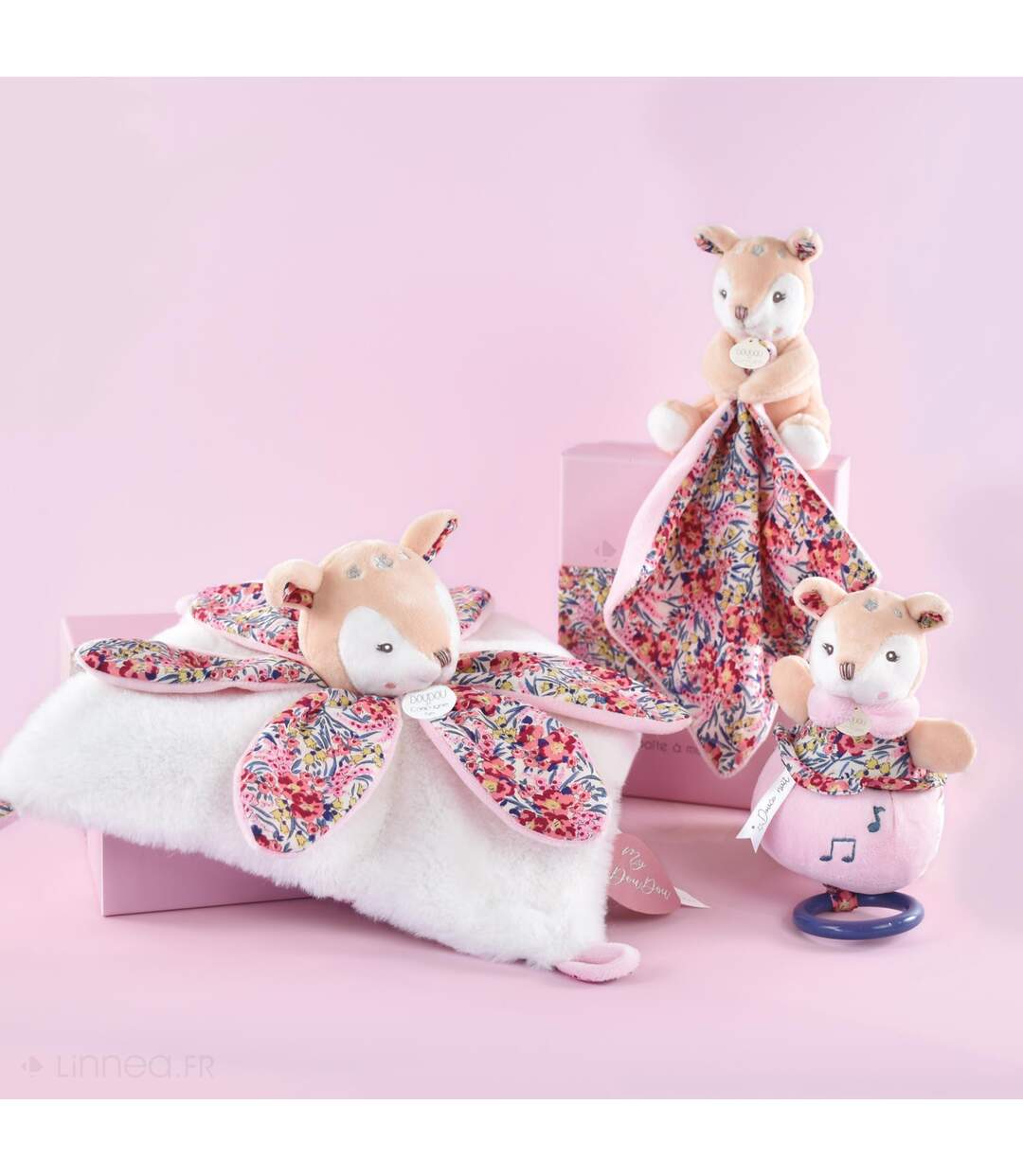 Doudou musique polyester collection BOH'AIME Faon-3