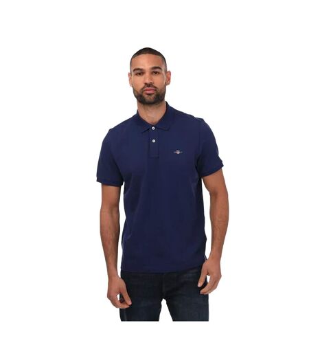 Polo homme bleu marine Gant