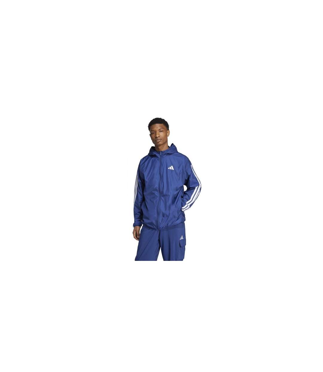 Coupe-vent Motif/style 3 Rayures 3s Homme Bleu Foncé Blanc Adidas-1