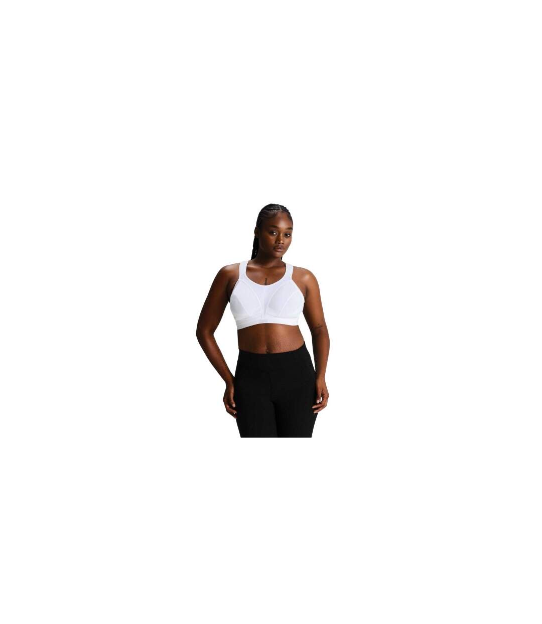 Womens/ladies D+ Max Shock Absorber Sports Bra White Champion-1