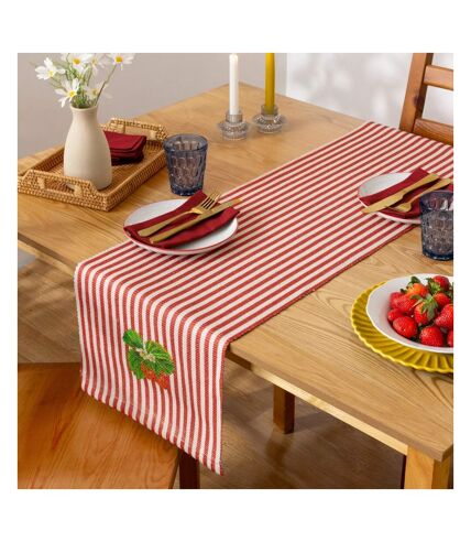 Strawberry table runner 230cm x 35cm candy cane Wylder