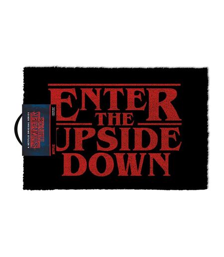 Stranger Things Enter The Upside Down Door Mat (Black/Red) (One Size)