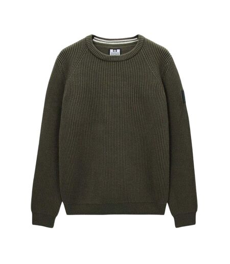 Mens Morello Rib Knit Jumper Green Weekend Offender