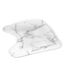 Tapis Contour WC Effet Marbre 45x45cm Blanc-1