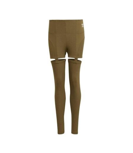 Legging Motif/style 2-en-1 Femme Vert Adidas
