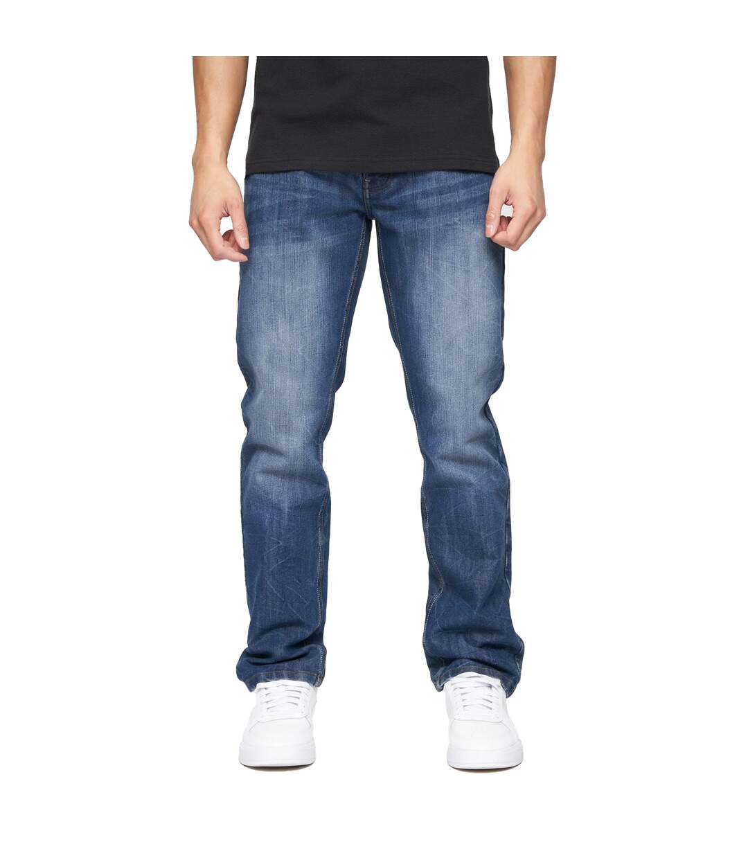 Jean new techno homme délavé à la pierre ponce Crosshatch-1