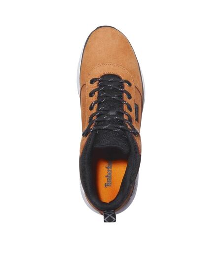 Mens Leather Trekking Mid Boots Wheat Timberland