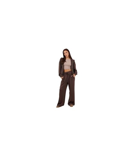Womens/ladies Scuba Full Zip Hoodie Chocolate Brave Soul