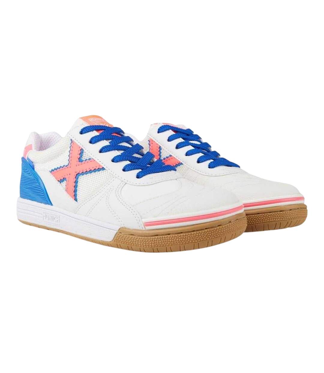 Baskets G3 Femme Blanc Rouge Cramoisi Bleu Munich-4