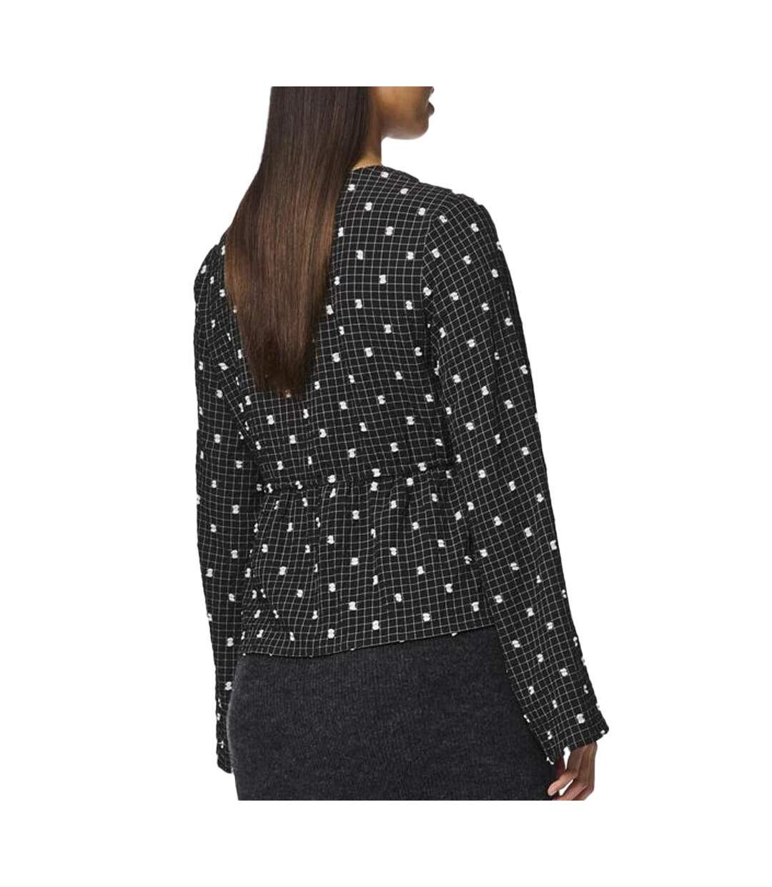 Blouse noir femme pieces novalee-2