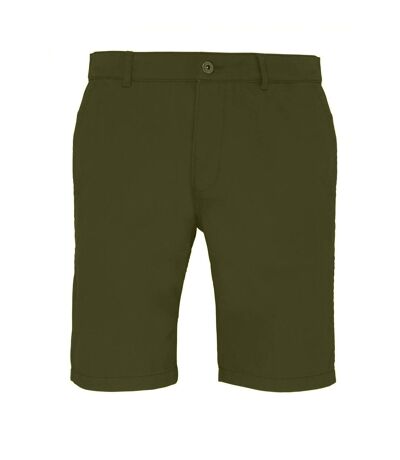 Asquith & Fox Mens Casual Chino Shorts (Olive)