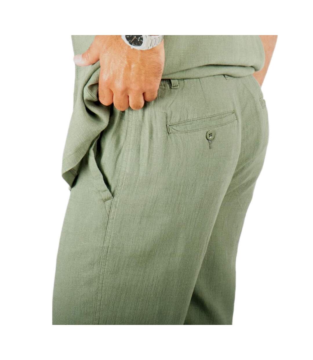 Pantalon fluide kaki homme paname brothers-2