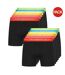 Pack Of 12  Mens Astral Logo Boxer Briefs  Black Crosshatch-1