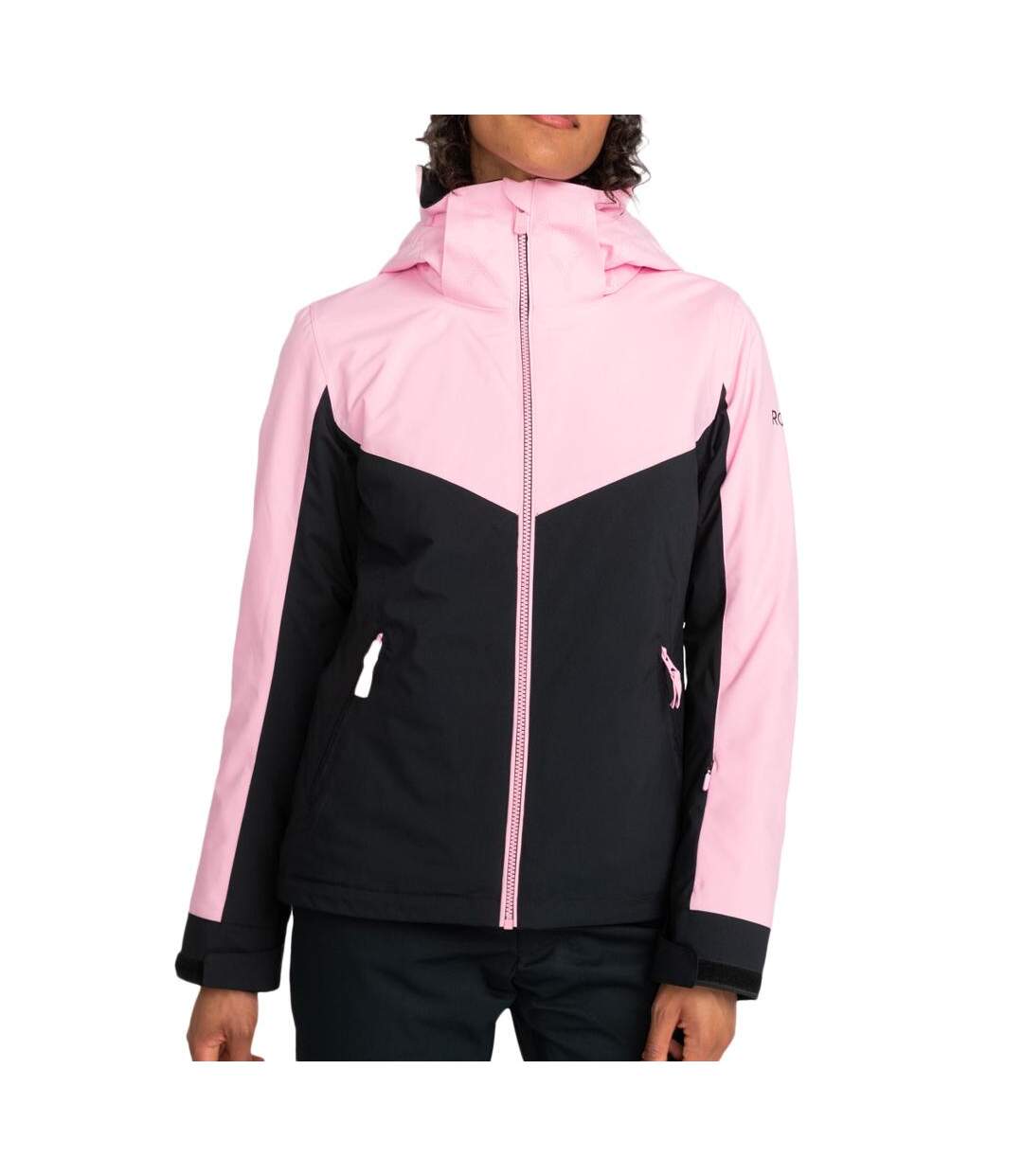 Veste de ski Rose/Noire Femme Roxy Free Block - XS-1