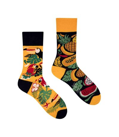 1 Pack Unisex Mismatched Novelty Odd Socks - Tropical