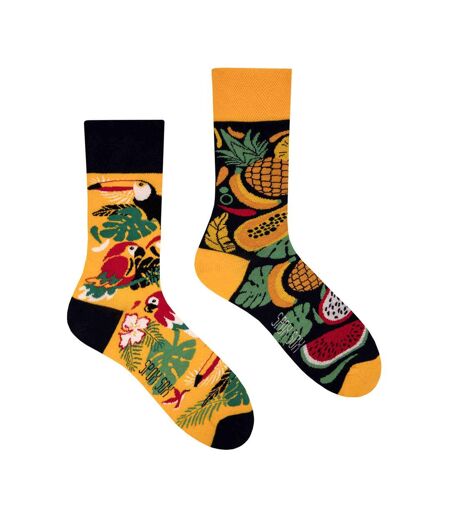 1 Pack Unisex Mismatched Novelty Odd Socks - Tropical