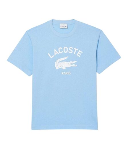 Unisex Adult Paris Cotton T-shirt Light Blue Lacoste