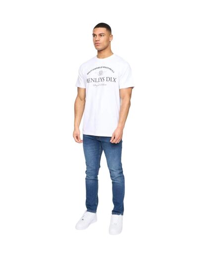Mens Henclose Cotton T-shirt White Henleys