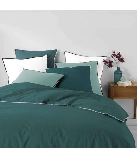 Drap Housse en Coton Linette 160x200cm Pétrole