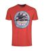 Mens coasting graphic t-shirt retro red Weird Fish-1