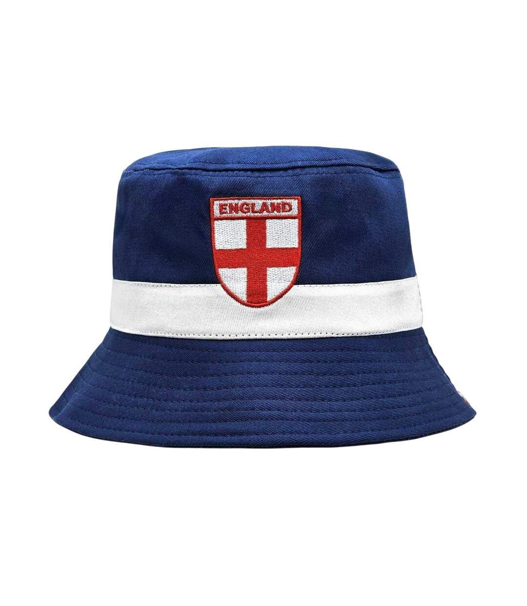 Unisex Adult Shield Cotton Match Bucket Hat White England-1