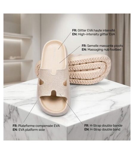 OZABI Claquette Glitter H-Strap EVA 6 Coloris