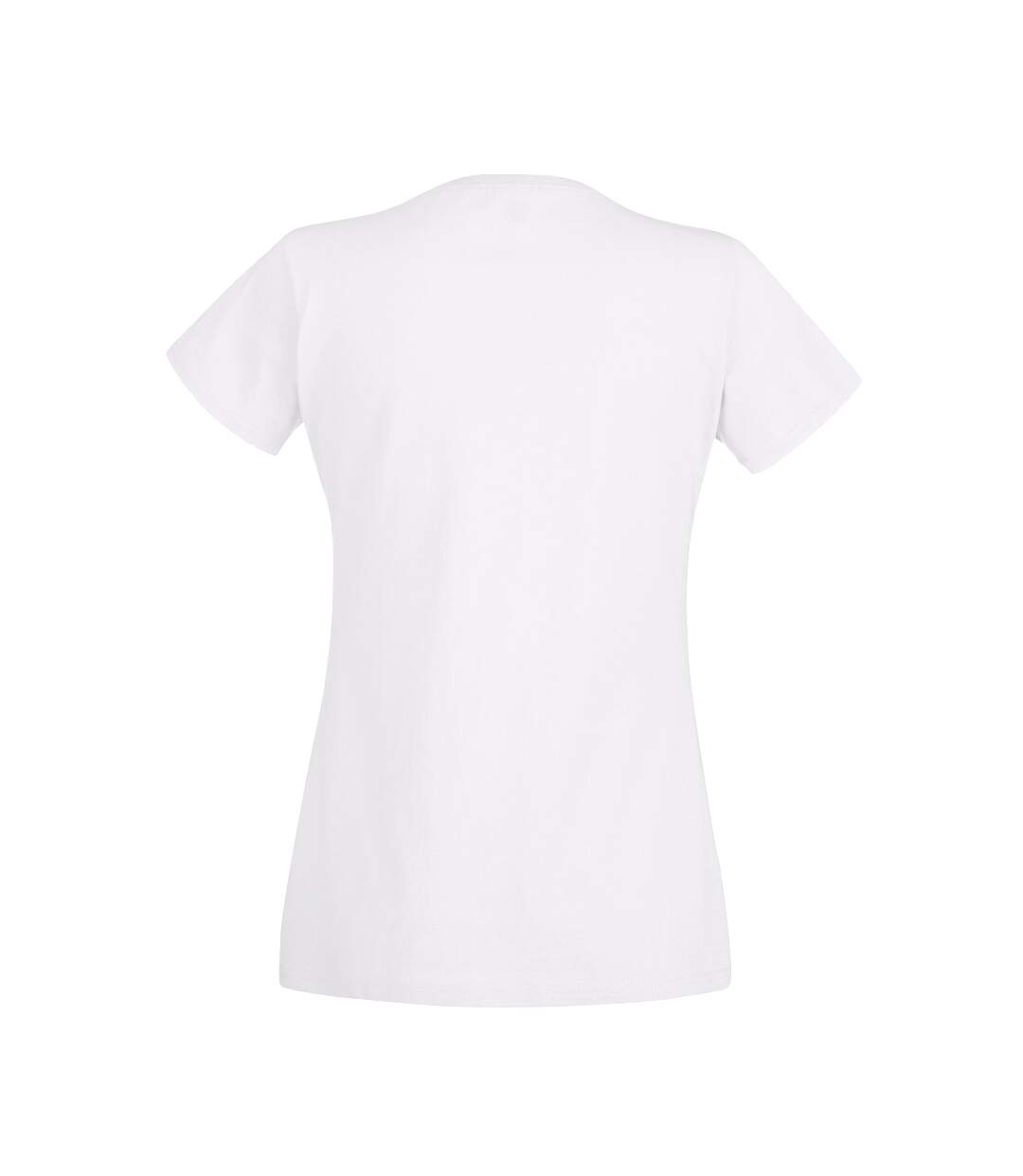 T-shirt à col v et manches courtes femme blanc Universal Textiles-2