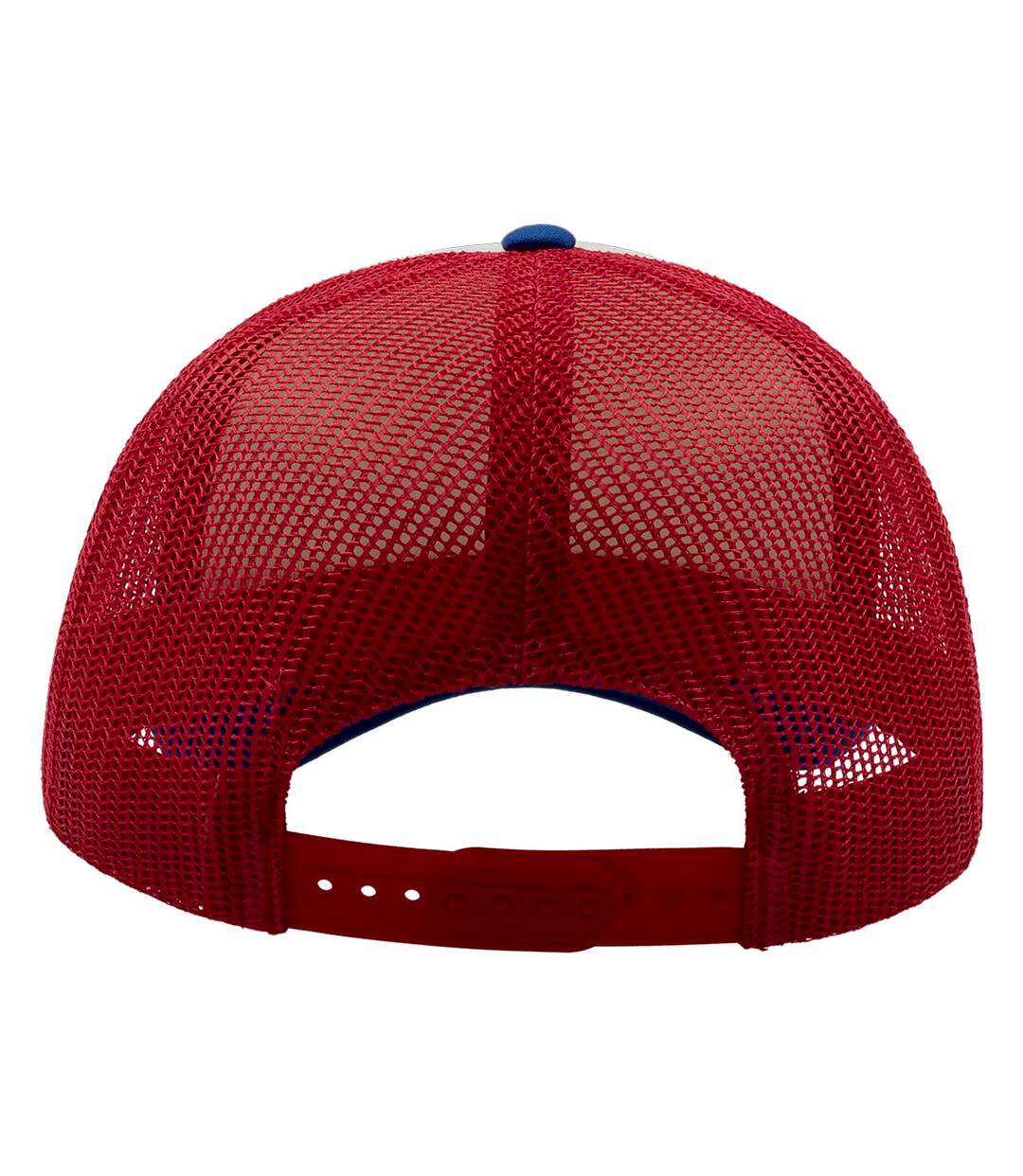 Lot de 2  casquettes rapper adulte bleu / blanc / rouge Atlantis-2