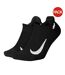 Pack Of 2  Unisex Adult Multiplier Running No-show Socks  Black White Nike-1