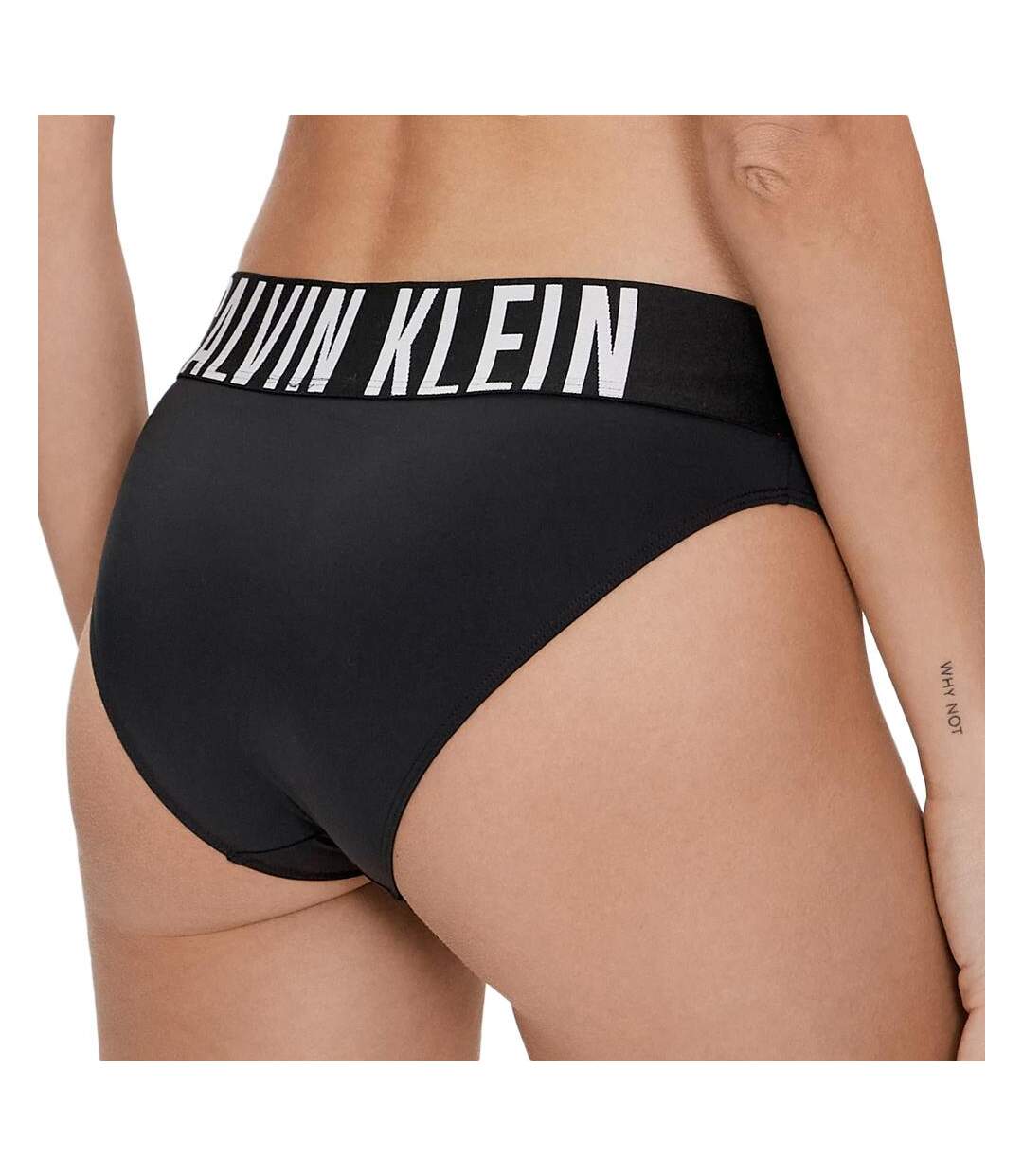 Culotte noir/blanc femme calvin klein jeans bikini - m-2