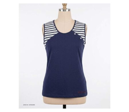 Tee-shirt sans manches TF192M Mode Directe : Débardeur fantaisie 100% coton au look marin