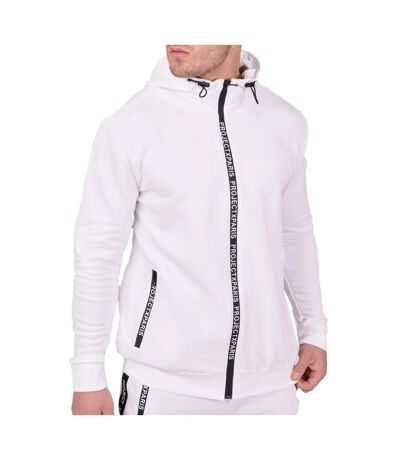 Veste zippé à capuche blanc homme project x paris basic - l