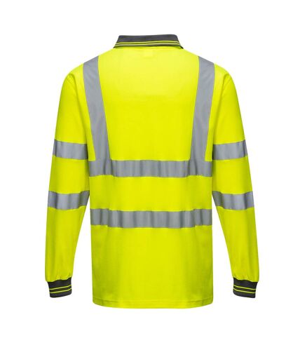 Portwest Mens S271 Hi-Vis Long-Sleeved Polo Shirt (Yellow) - UTPW517