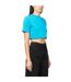 T-shirt Court Helvetica Femme Bleu Off White-1
