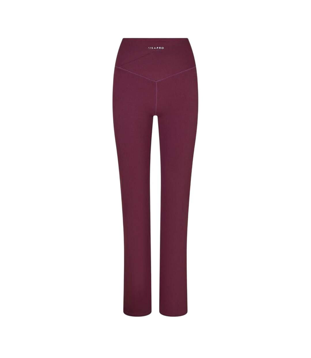 Womens/ladies Flared Leggings Dark Cherry USA Pro-1