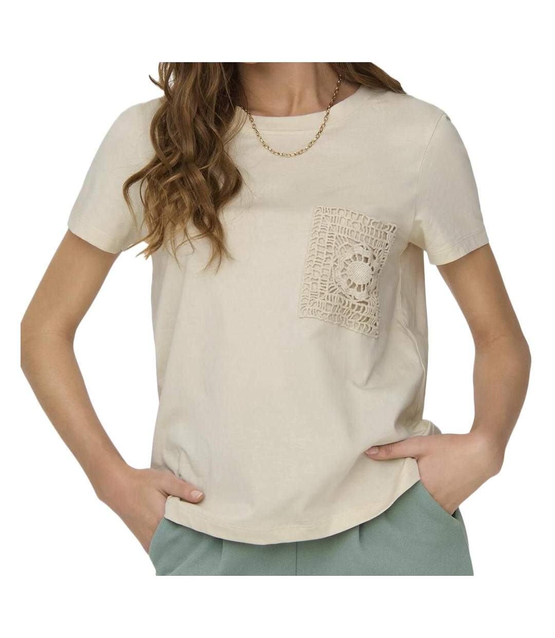 T-shirt Beige Femme JDY Selma - L-1