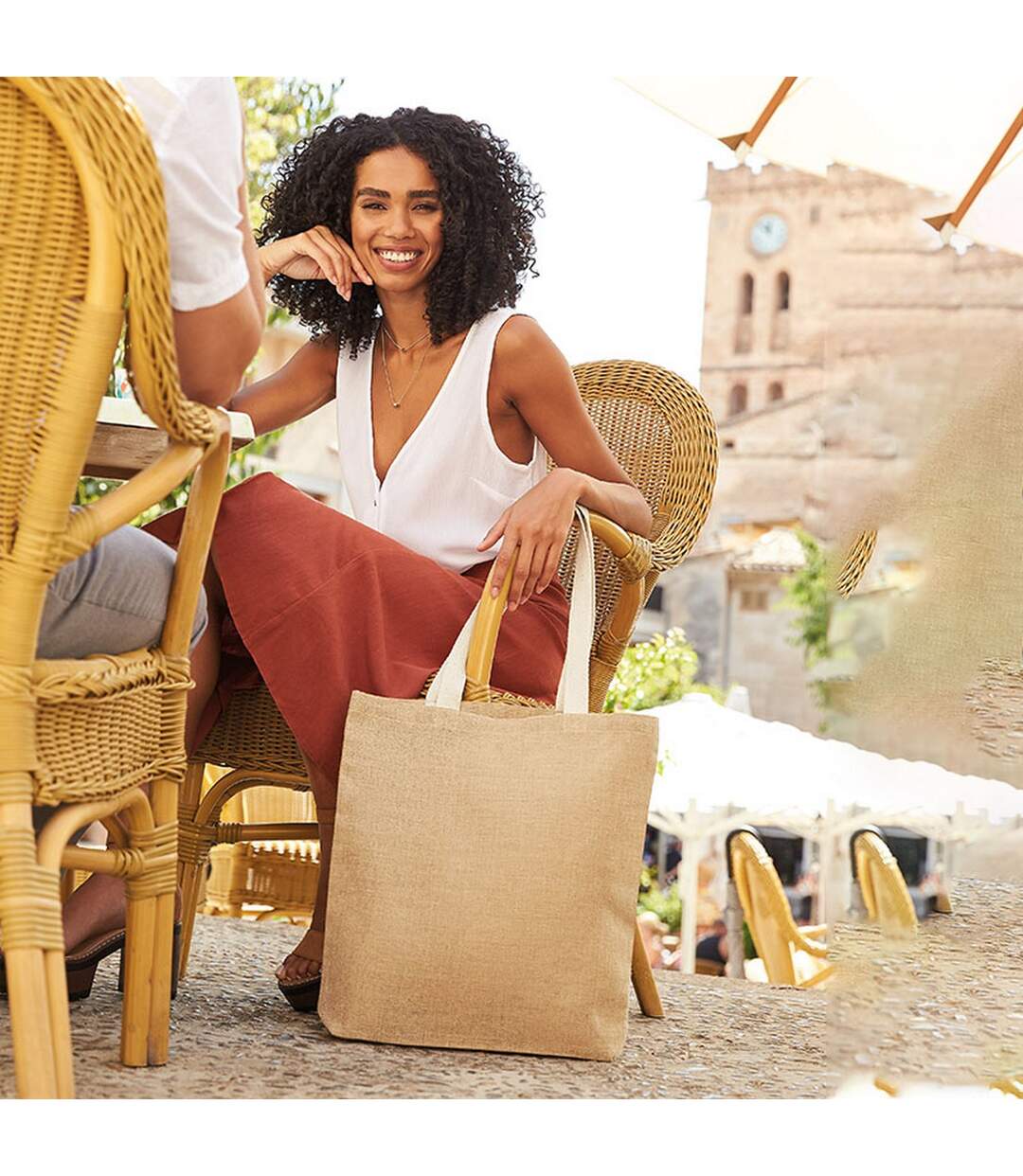 Tote bag taille unique beige Westford Mill-3