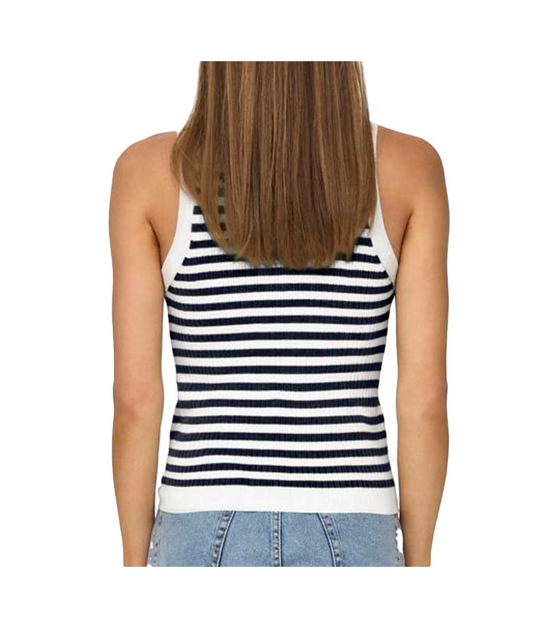Top à rayures marine/ecru femme jdy aya - l-2